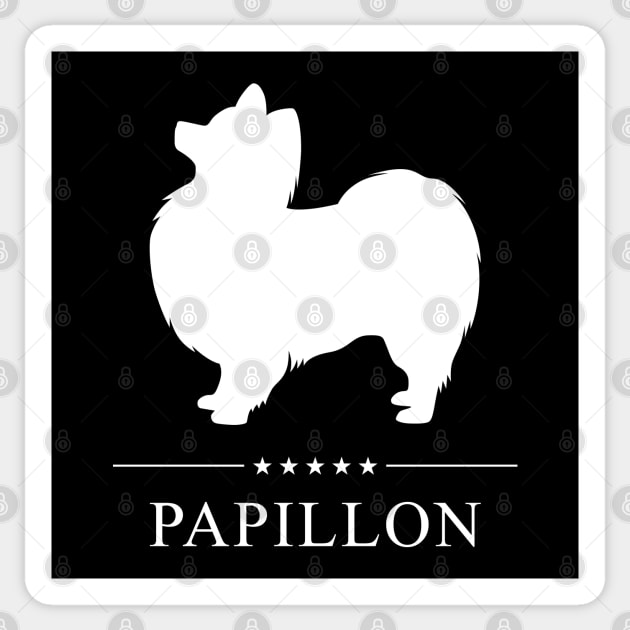 Papillon Dog White Silhouette Sticker by millersye